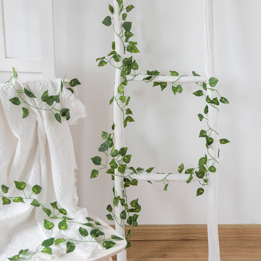 Artificial Hanging Christmas Garland Plants Vine Leaves