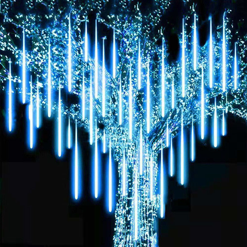 8 Tubes Meteor Shower Rain Led String Lights Street Garlands