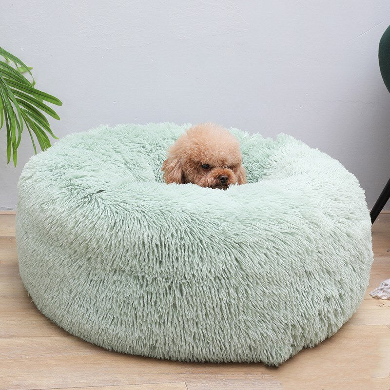 Round Long Plush Super Soft Pet Mat Comfortable Kennel