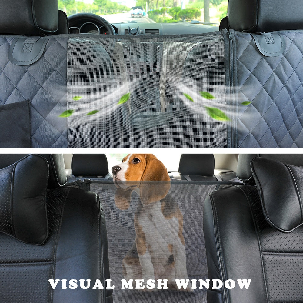 Dog Car Seat Cover 100% Waterproof Pet Travel Mat Mesh Dog Carrier