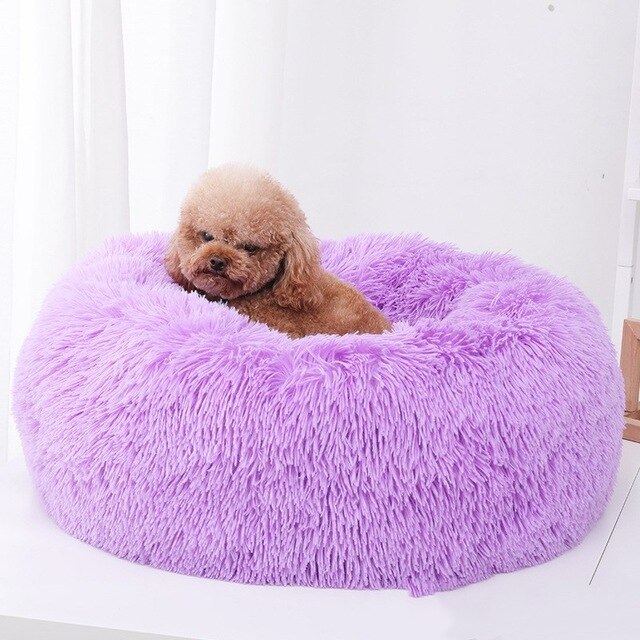 Round Long Plush Super Soft Pet Mat Comfortable Kennel