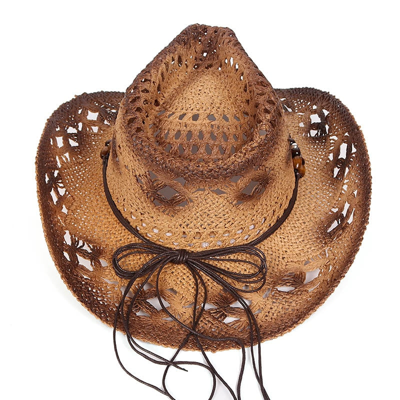 Summer White Western Cowboy Beach Sunhat