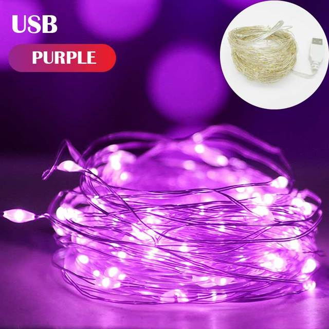 LED Outdoor Light String Fairy Garland Battery Power