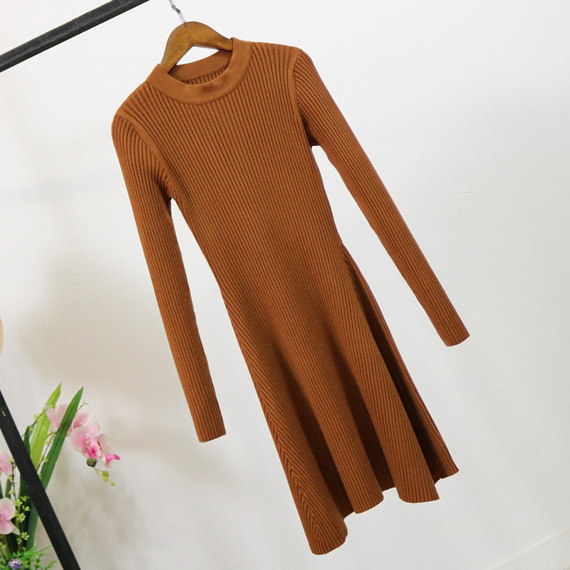 Women Long Sleeve Sweater Dress Women's