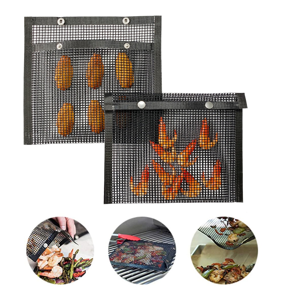 Non-Stick Mesh Grilling Bag Reusable BBQ Bags