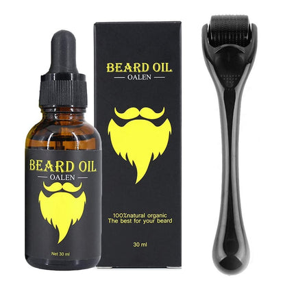 4 Pieces set Men Beard Growth Kit Rapid Growth