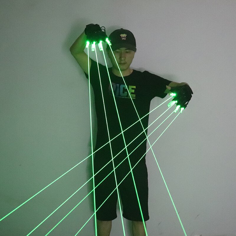 Green Laser Gloves Laser Beam Flash Finger