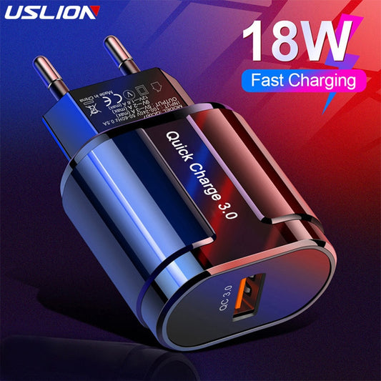 Quick Charge QC 3.0 USB US EU Charger Universal Mobile Phone Charger