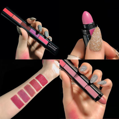 Beauty 5 In 1 Matte Lipstick Kit Waterproof Nude Combination