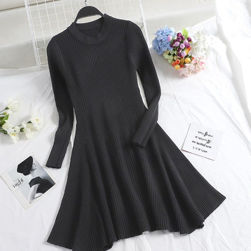 Women Long Sleeve Sweater Dress Women's