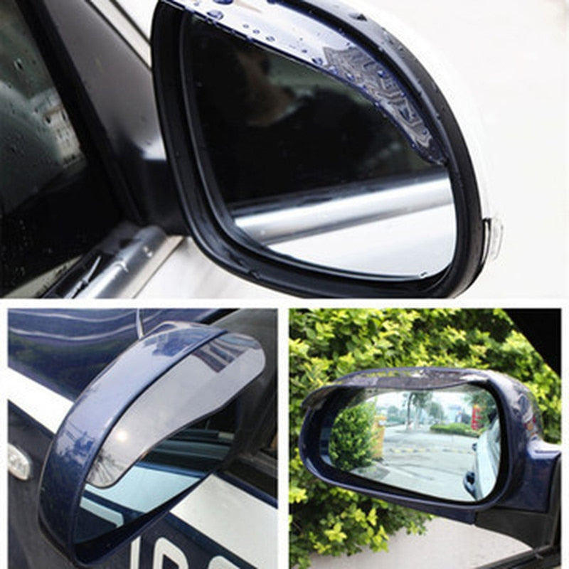 2 Pieces Universal Car Rearview Mirror Rain Eyebrow
