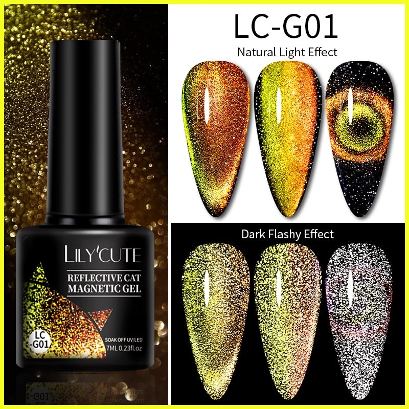 Beauty Flowing Cat Magnetic Gel Polish Semi Permanent Glitter