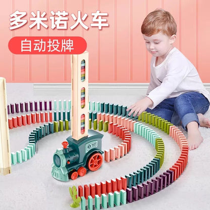 Kids Electric Domino Train Car Set