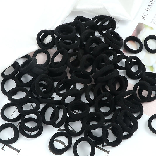 Solid Rubber Band Nylon Small Big Elastic Hair Bands