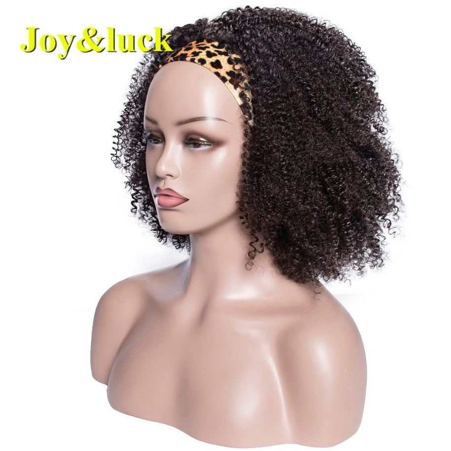 Beauty Synthetic  Headband Wig African Women Turban Wig