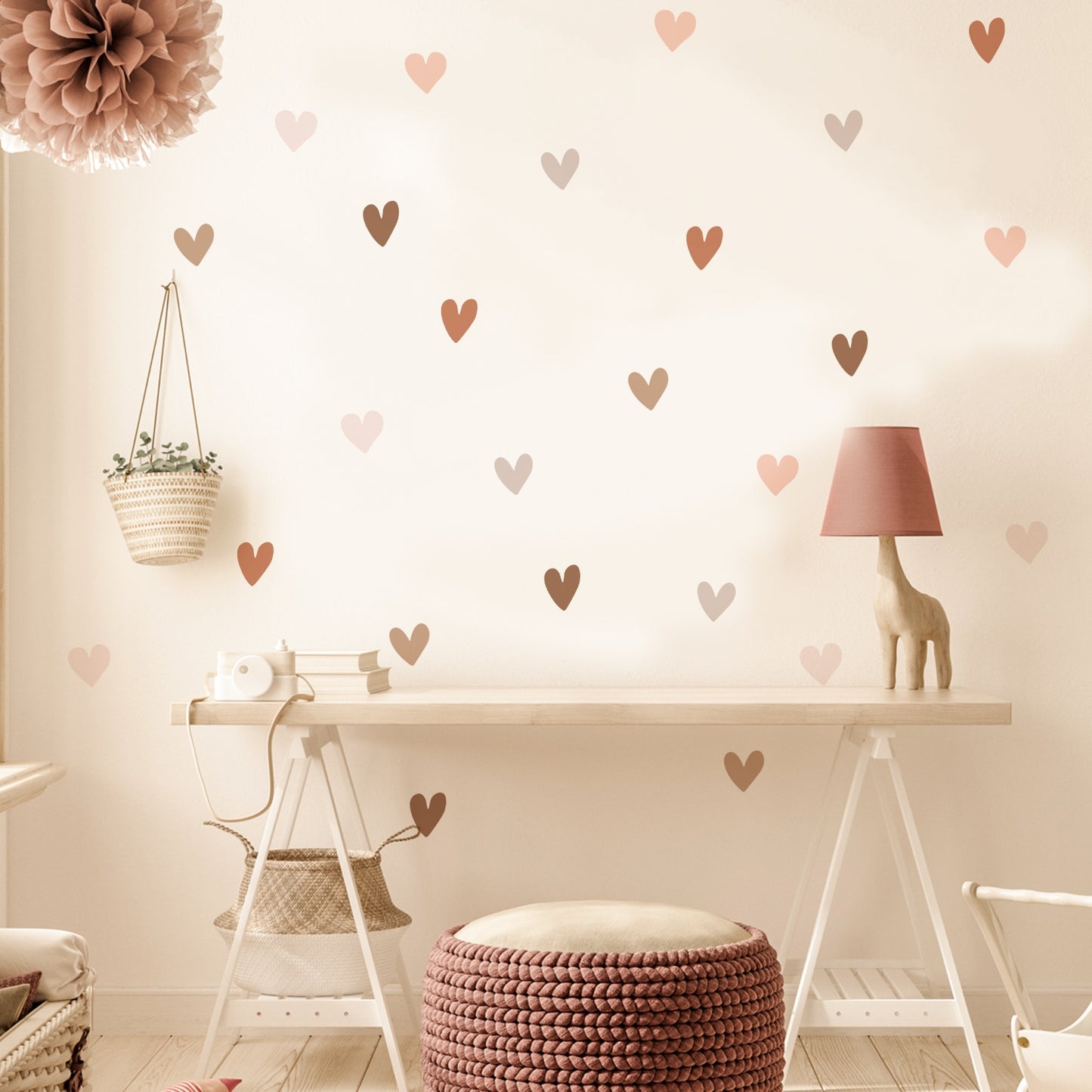 Boho Hearts Creative Wall Sticker Nursery Wall Art Decals