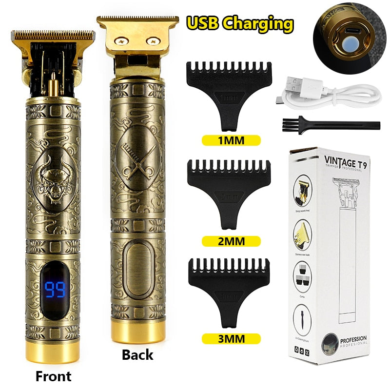 Electric Hair Clipper Man LCD 0mm Shaver Trimmer For Men Barber