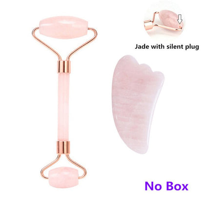 Beauty Facial Massager Roller Slimming Jade Scraping Mask Brush