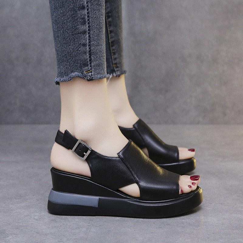 Thick-soled Wedge Sandals Summer High-heeled