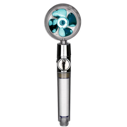 Propeller Driven Handheld Shower Head High Pressure Water