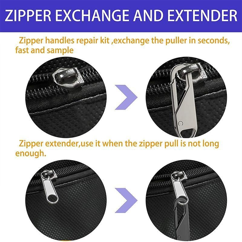 10 Pieces Replacement Zipper Slider Pull Zipper Repair Kits