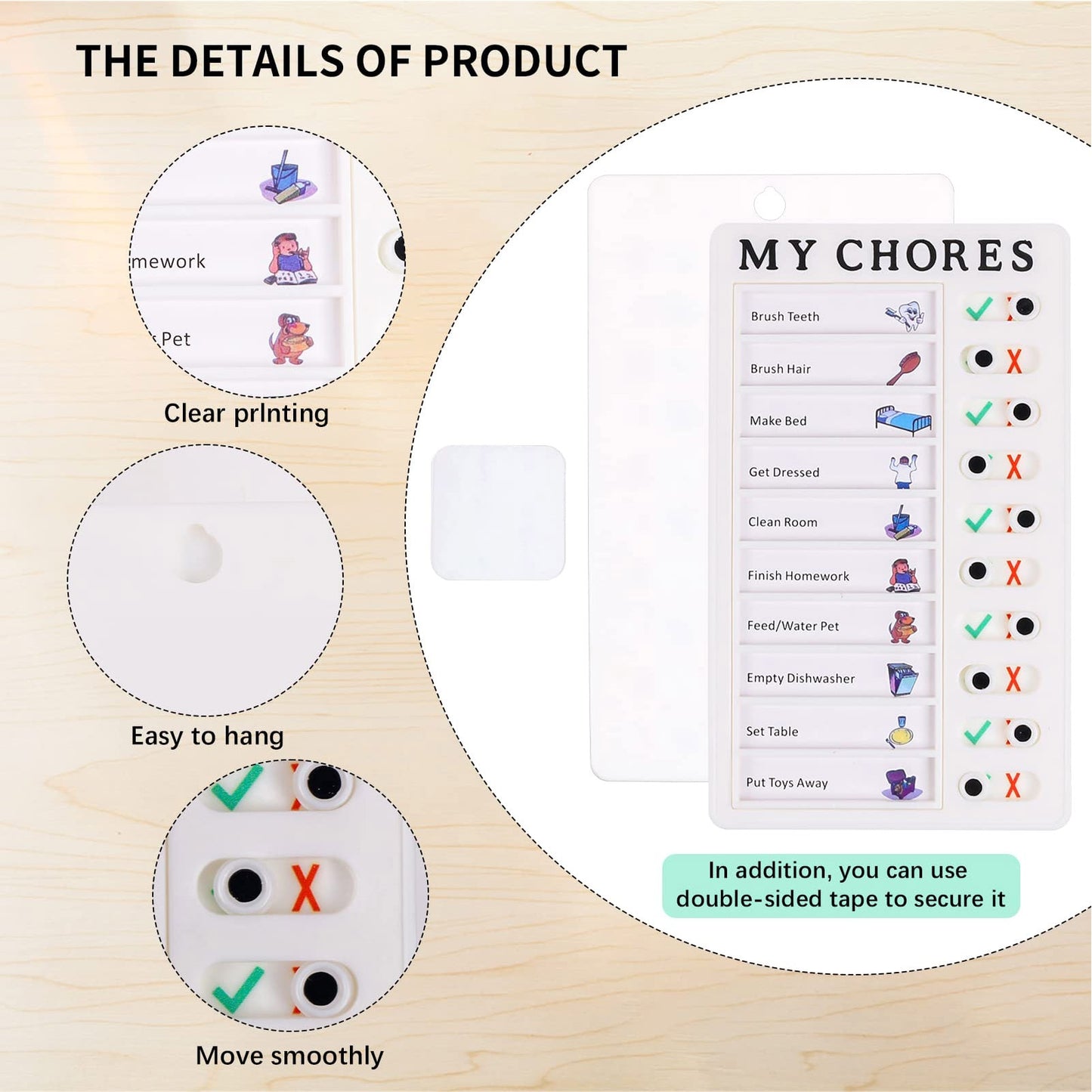 Chores Portable Memo Board Daily Schedule For Chart Memo