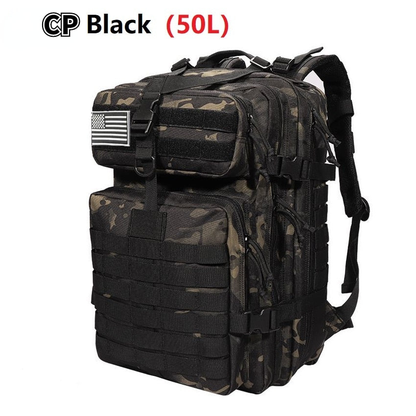 50L Nylon Waterproof Trekking Fishing Hunting Bag Backpack