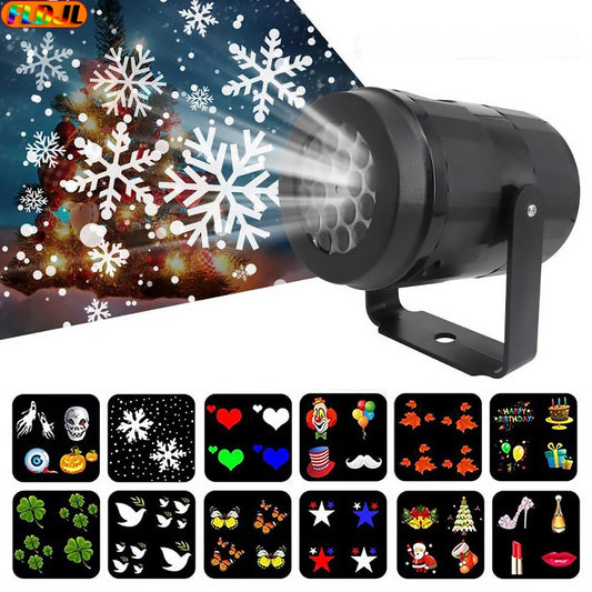 Christmas Party Lights Snowflake Projector