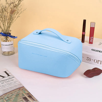 Large-Capacity Makeup Leather Cosmetic Bag