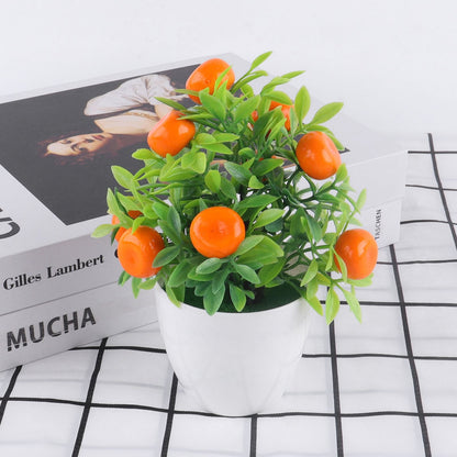 Artificial Plant Bonsai Orange Pomegranate Fruit Tree