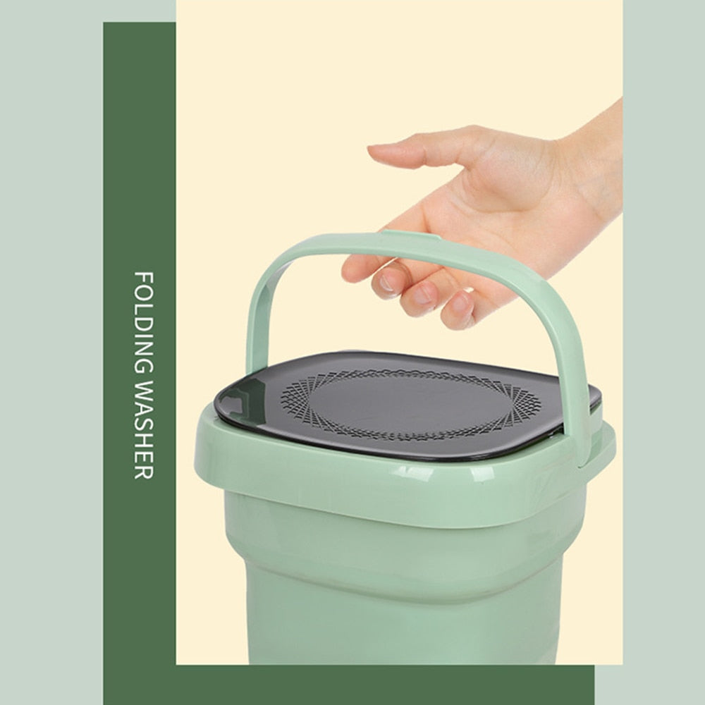Folding Portable Washing Machine With Dryer Bucket