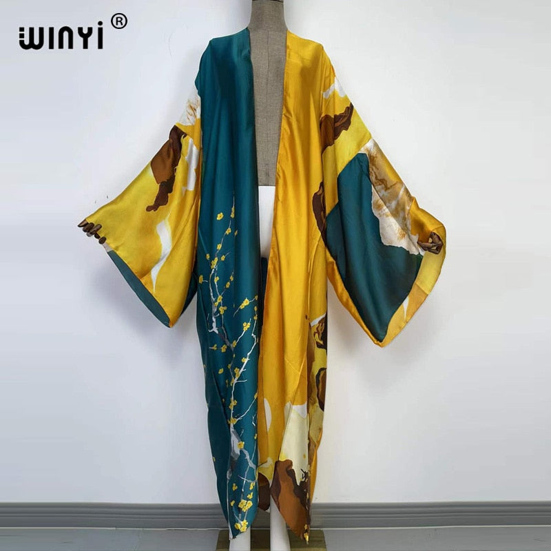 Kimonos Women Print Long Sleeve Cardigan