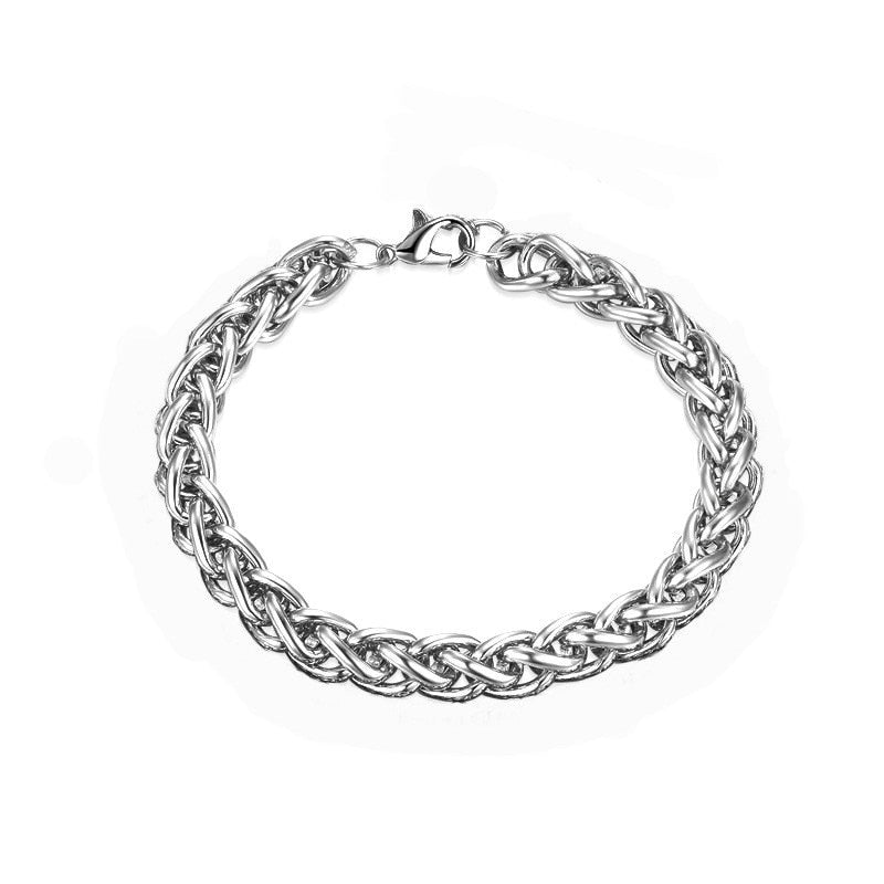 Hip Hop Silver Dragon Head Dragon Lin Bracelet