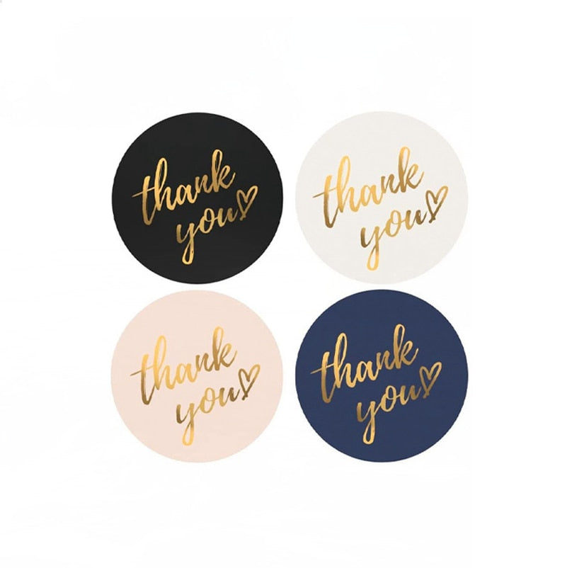 Blue Thank You Stickers For Envelope Sealing Labels