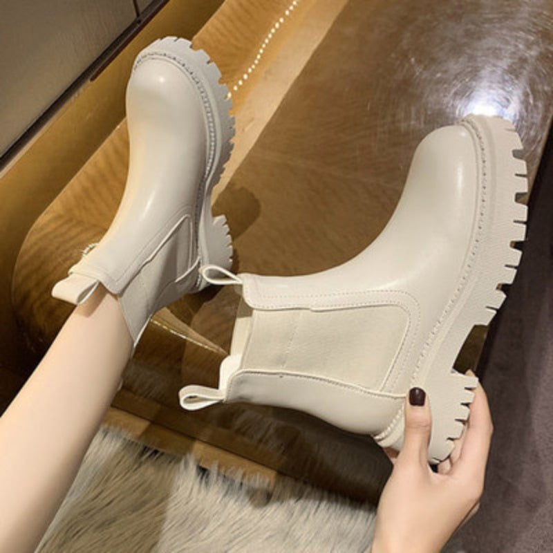 New Autumn Winter Chelsea Boots Platform