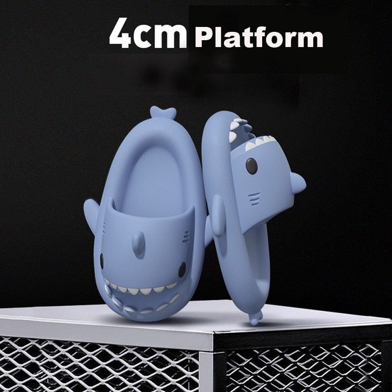 New Platform Slippers Summer Slides Cute Shark Couples