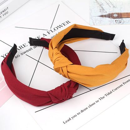 Wide Top Knot Hair Bands For Women Headdress