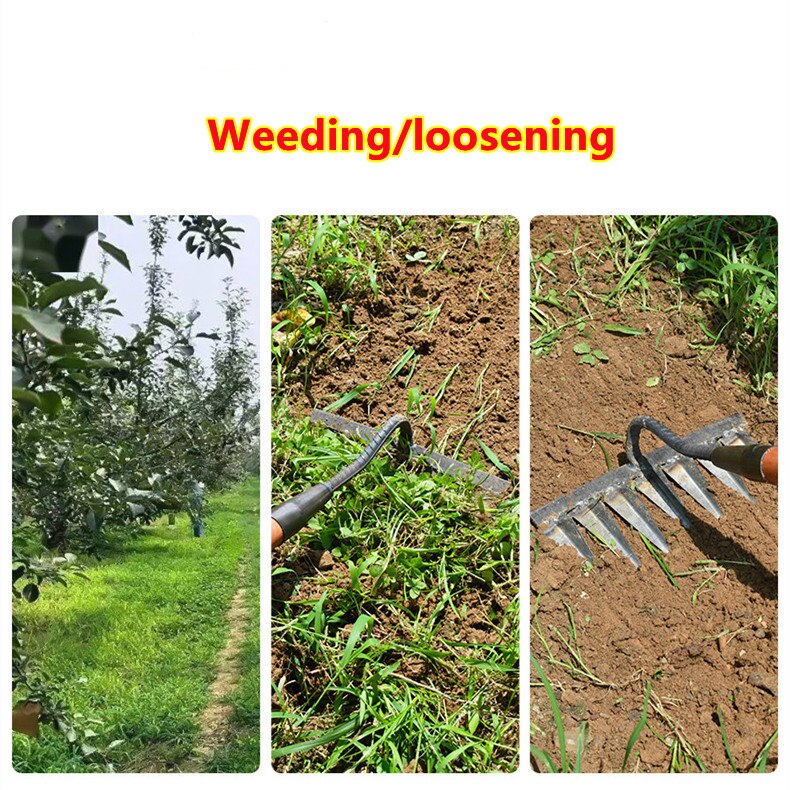 Hoe Weeding Rake Farm Tool Weeding and Turning