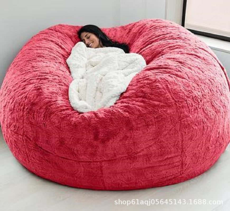 New giant sofa cover soft comfortable fluffy fur bean bag