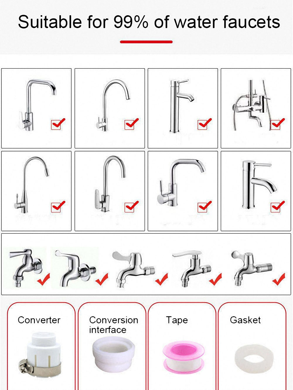 Degree Rotatable Tap Aerator Universal Splash Filter