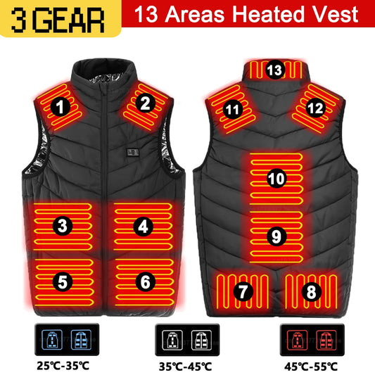 17/13 Zones Heated Vest Men Women Heated Jacket