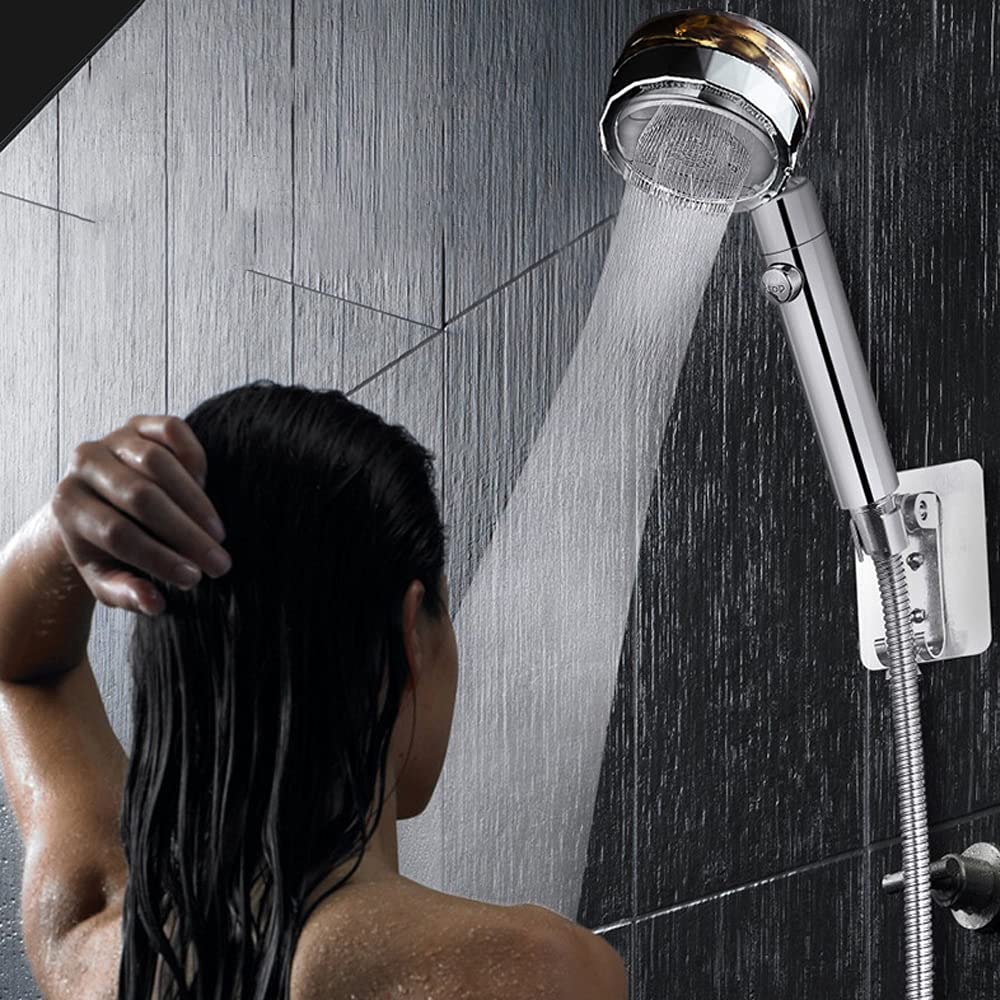 Shower Head Water Saving Flow 360 Degrees Rotating