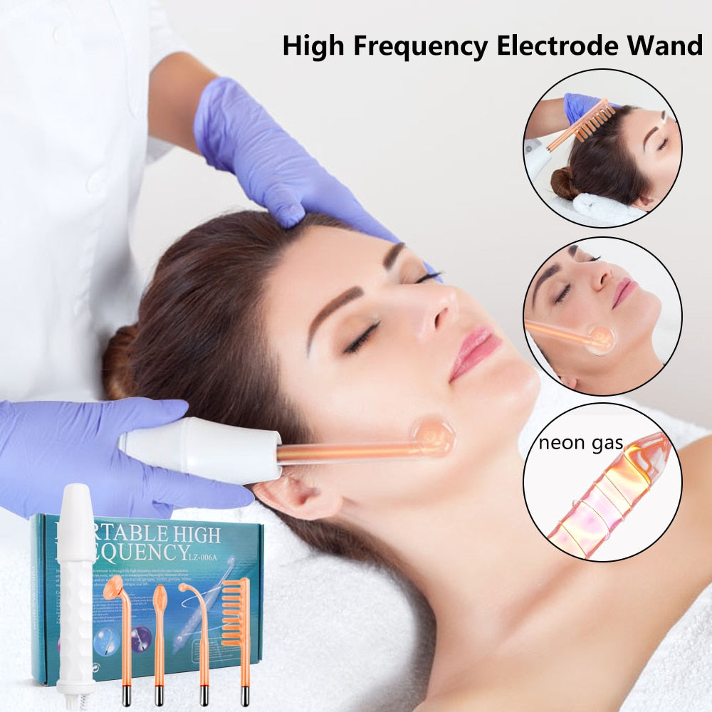 Beauty High Frequency Electrode Wand Electrotherapy Glass Tube