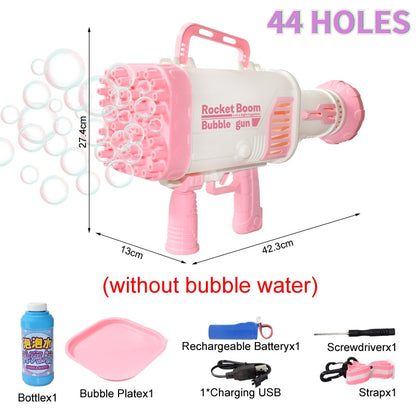 Kid Outdoor Gatling Bubble Gun Toy Electric Automatic Bubble