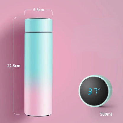 500ml smart thermos water bottle digital