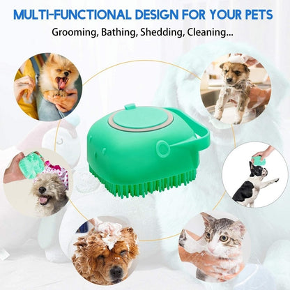 Cat Dog Shampoo Brush pet Silicone Bathroom Comb