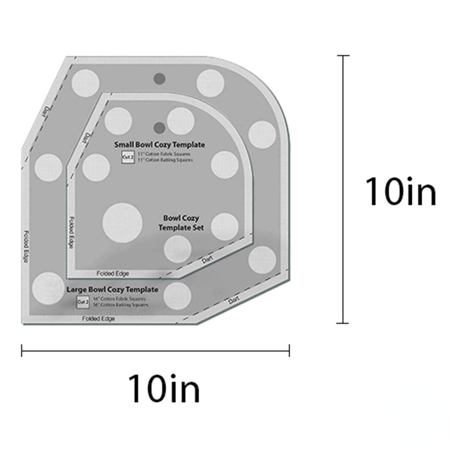 Bowl Cozy Template Cutting Ruler Set Bowl