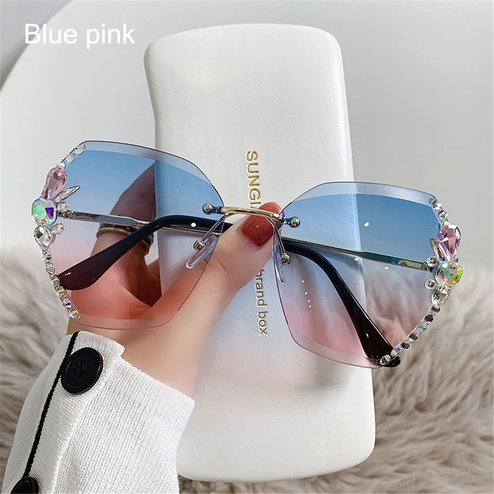 Luxury Brand Design Vintage Rhinestone Sunglasses