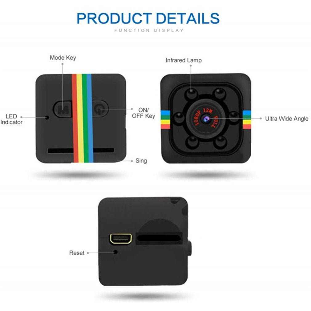 Mini Camera HD 1080P Sensor Night Vision Camcorder
