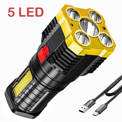 5 LED Ultra Powerful Led Flashlight High Power
